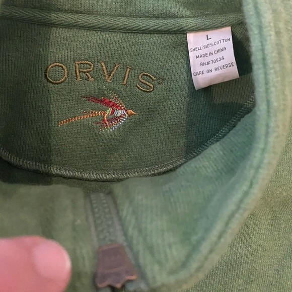 Mens Orvis 1/4 zip‎ pullover sweatshirt Large - Picture 3 of 3